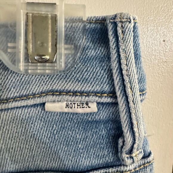 MOTHER The Insider Crop Step Fray Jeans Size 25 Blue - Picture 8 of 13